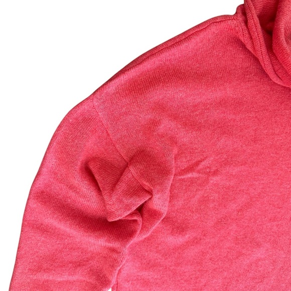 MaisonCashmere Italy Cowl Neck Oversized Cashmere Sweater in Coral Red Size L - Picture 6 of 10